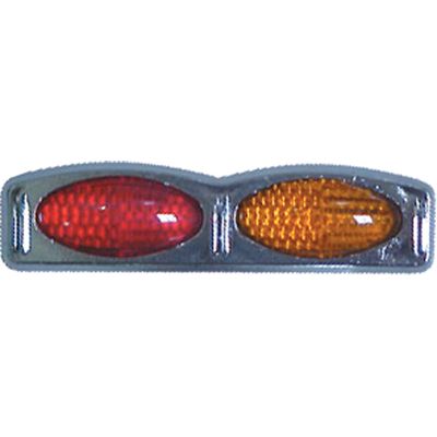 PROTETOR PT OVAL DUPLO VERM/LARANJA C/BASE CROM OLHO DE GATO | COD FABR 05.012 11165.18 PROTETOR PT OVAL DUPLO VERM/LARANJA C/BASE CROM OLHO DE GATO | COD FABR 05.012 11165.18