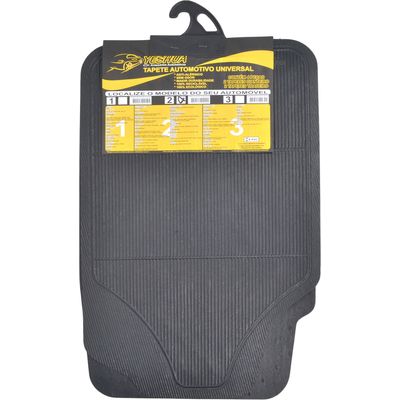 TAPETE PVC UNIVERSAL LINHA 2 PRETA 4 PCS | COD FABR 0012966 00129.66