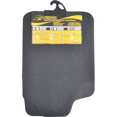 TAPETE PVC UNIVERSAL LINHA 3 PRETA 4 PCS | COD FABR 4003-P03 00129.67 TAPETE PVC UNIVERSAL LINHA 3 PRETA 4 PCS | COD FABR 4003-P03 00129.67