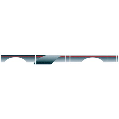 FAIXA DECORATIVA D20 DELUXE 93/94 CAB SIMPLES PRATA/VERM | COD FABR PL0001 03005.00