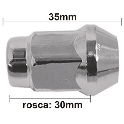 PORCA D10/D20/S10/BLAZER/SILV 97/ CH 19MM 24PCS | COD FABR 2108 00403.08 PORCA D10/D20/S10/BLAZER/SILV 97/ CH 19MM 24PCS | COD FABR 2108 00403.08