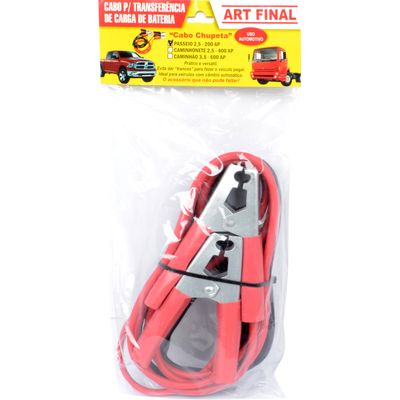 CABO CHUPETA 2,5M 200A VERMELHO/PRETO | COD FABR 1505 99700.00 CABO CHUPETA 2,5M 200A VERMELHO/PRETO | COD FABR 1505 99700.00