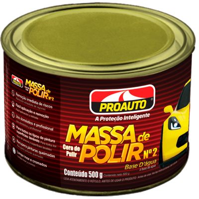 MASSA POLIR NUMERO 2 PROAUTO 500G | COD FABR 1597 08301.89 MASSA POLIR NUMERO 2 PROAUTO 500G | COD FABR 1597 08301.89