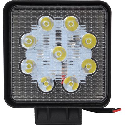 FAROL MILHA QUADR 9 LEDS UNIV 6000K BCO 10V/30V 2400LM 27W | COD FABR 0031703 00317.03