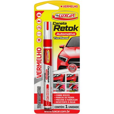 CANETA TIRA RISCOS RETOK AUTOMOTIVO VERMELHO | COD FABR 5094 00437.62