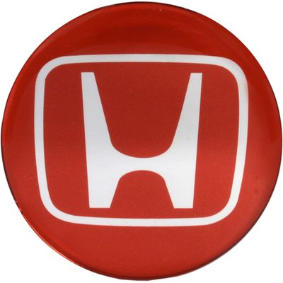 CALOTA CENTRO RODA LINHA HONDA VERM C/H CROM 69MM | COD FABR 6013154 60131.54