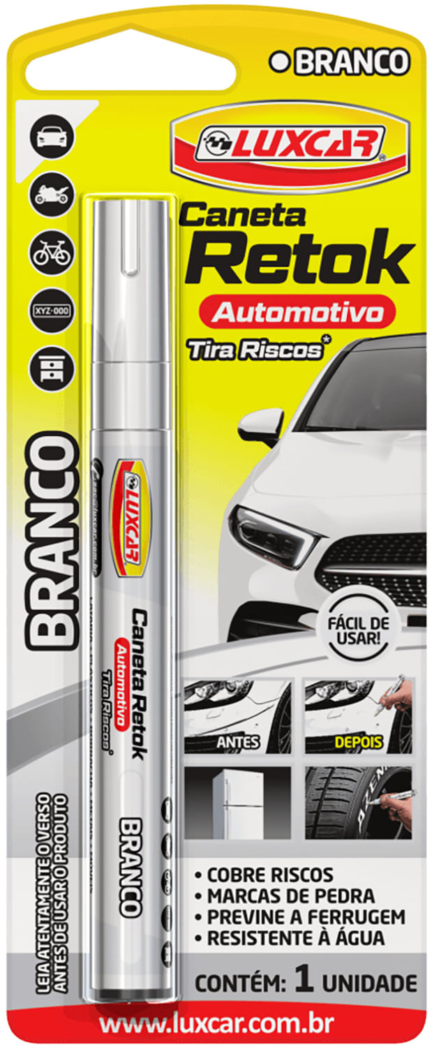 CANETA TIRA RISCOS RETOK AUTOMOTIVO BRANCO | COD FABR 5090