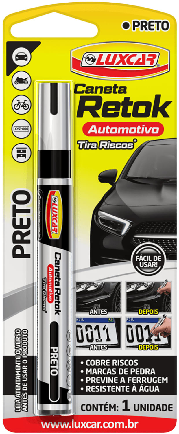 CANETA TIRA RISCOS RETOK AUTOMOTIVO PRETO | COD FABR 5091