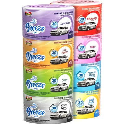 ODORIZANTE BREEZE GEL CARRO N/MORAN/TUTTIFRUT/TALCO CX 24 | COD FABR 4312 08302.35 ODORIZANTE BREEZE GEL CARRO N/MORAN/TUTTIFRUT/TALCO CX 24 | COD FABR 4312 08302.35
