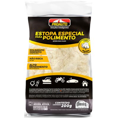 ESTOPA POLIMENTO PROAUTO 200G | COD FABR 2409 08500.21 ESTOPA POLIMENTO PROAUTO 200G | COD FABR 2409 08500.21