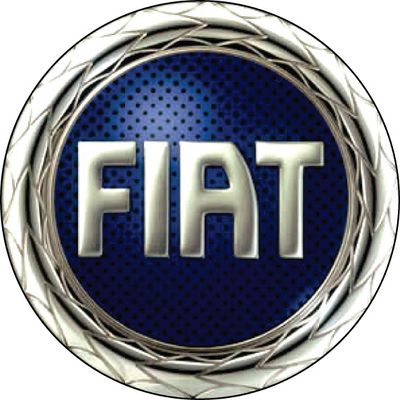 EMBLEMA BOTTON CAL LOGO FIAT 51MM AZUL 4PCS RESINADO | COD FABR 25016 26253.26