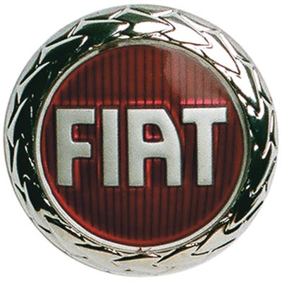 EMBLEMA LOGO GRADE FIAT PALIO 01/04 SIENA CROM/VERM A/C | COD FABR 13017 27779.14