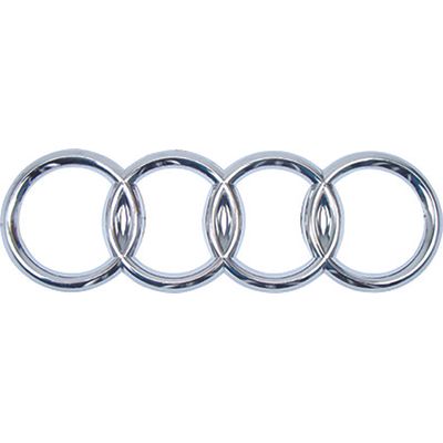 EMBLEMA LOGO P/MALA AUDI UNIVERSAL CROM | COD FABR 10200 28100.00