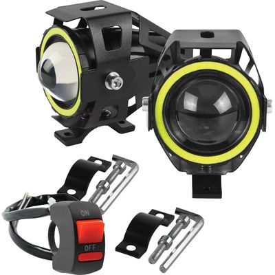 KIT FAROL MILHA LED U7 ANGEL EYES 12/80V 6000K 3000 LUMENS | COD FABR SLL-LEDU7 83920.96