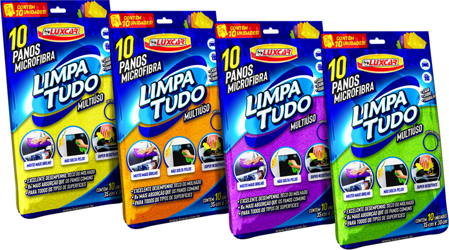 TOALHA MICROFIBRA LIMPA TUDO 10PC | COD FABR 3910