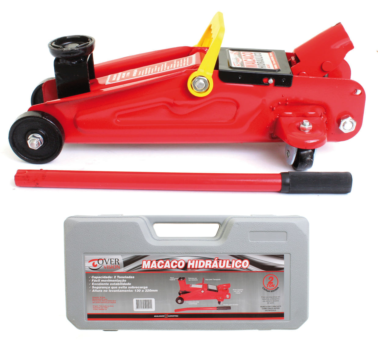 MACACO HIDRAULICO JACARE 2T 320MM C/MALETA | COD FABR 0031599