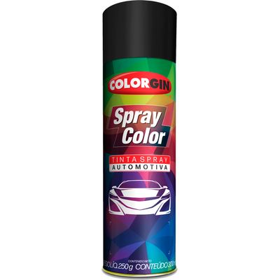 COLORGIN SPRAY AUTOMOTIVO PRETO SEMI BRILHO 300ML | COD FABR 51.10.00918-243 00445.63