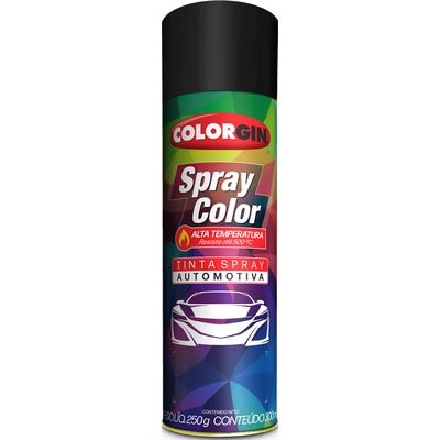 COLORGIN SPRAY AUTOMOTIVO PRETO ALTA TEMPERATURA 300ML | COD FABR 50.00.05950-243 00445.53