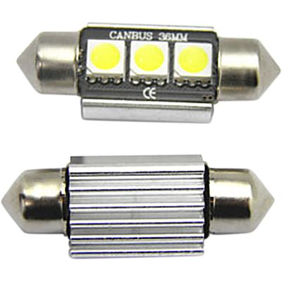 LAMP LED TORPEDO 3 SMD 5050 12V CANBUS 36MM 400L 6000K | COD FABR SLL-1236 04620.07