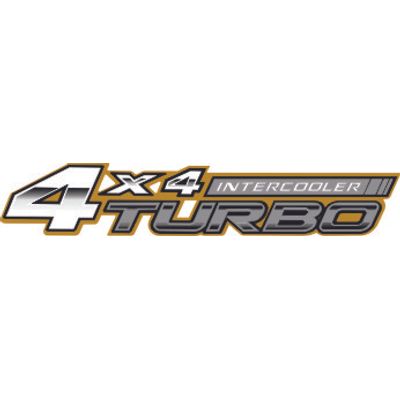 LETREIRO VINIL (4X4 TURBO INTERCOOLER) HILUX 06/08 | COD FABR 006700 28506.00