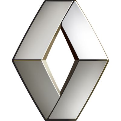 EMBLEMA LOGO GRADE RENAULT SANDERO 07/14 LOGAN 12/14 CROM | COD FABR 10822 26254.13