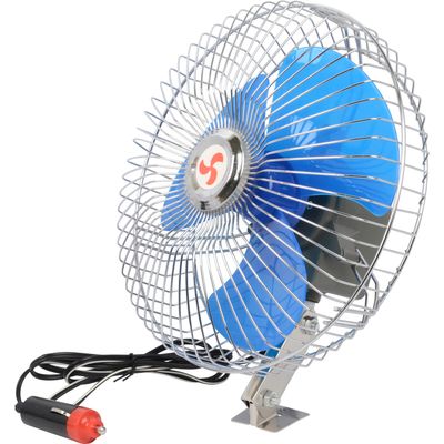 VENTILADOR CROM 22CM 12V C/SUPORTE METAL | COD FABR 0031717 00317.17